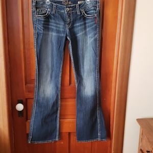 Women's silver twisted bootcut 31x33